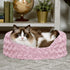 Furhaven Dog Bed for Small Dogs with Removable Washable Cover & Pillow Cushion Insert, Ultra Plush Faux Fur Oval