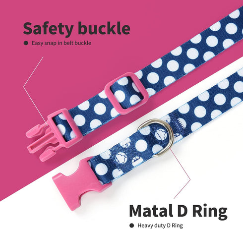 Mile High Life Nylon Puppy Dog Collar with Cute Patterns, Lightweight Collar for Small/Medium/Large Dogs