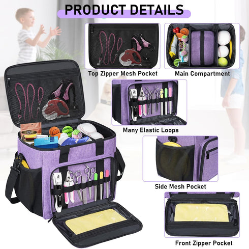 GMAK Pet Grooming Bag, Dog Grooming Tote Bags Supplies Organizer Case Pets Tools Organizer Tote for Dog Cat Grooming