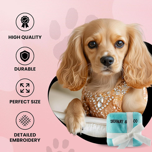 Dog Diggin Designs Priceless Capsule Gift Collection, Unique Squeaky Parody Plush Dog Toys