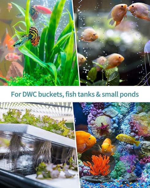 Pawfly Aquarium Air Stone Disc Bubbler, 1.5 inch Oxygen Diffuser Airstone for Nano Air Pumps, Fish Tanks, Buckets,