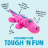 goDog Just For Me Gators Mini Plush Dog Toy - Tough and Squeaky