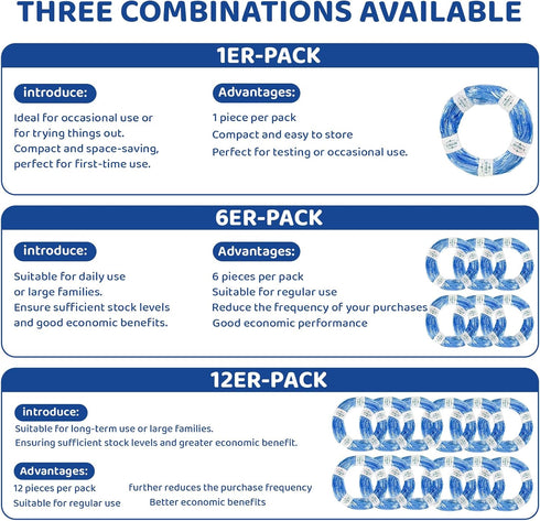 6er-Pack Refill Bags, Cat Litter Refill Bags, Diaper Refills,With Excellent Sealing and Toughness, The Refill Bag is