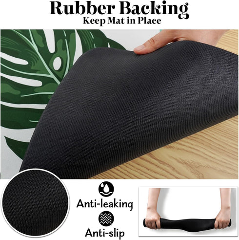 Super Absorbent Dog Food Mats for Floors, Non-Slip Eco-Friendly Boho Feeding Mat for Food and Water