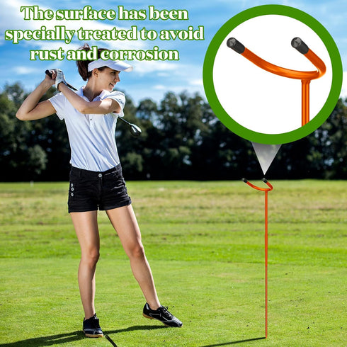 U Shaped Golf Club Holder, Detachable Stainless Steel Stand, Soft Rubber Covered