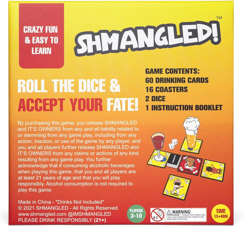 SHMANGLED 3-10 Drinking Game for Adults | Hilarious & Easy to Play Fun Adult Pregame | The Drinking Game That Will Get