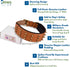 Genuine Leather Spike Dog Collar, Heavy Duty, Full Grain, 2" Wide, Brown with Gold Spikes (L, 18.5"-22.5")