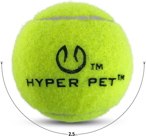 Tennis Balls for Dogs, Hyper Pet, 4 Pack, 2.5" Green, Safe Dog Ball for Exercise & Training