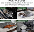 Furhaven Waterproof Throw Blanket for Dogs & Indoor Cats, Washable Two-Tone Luxe Velvet Blanket, Granite Gray, Small