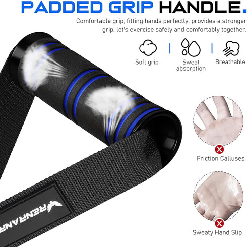 Gym Exercise Handles, Replacement Handle Attachments for Cable Machine Pulleys, Resistance Band and Strength Trainer,