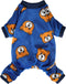 Fitwarm Cute Bear Dog Pajamas | Fleece Pet Onesie for Small Dogs, Royal Blue & Brown, XXL