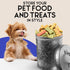 Amici Pet Retro Treats Galvanized Relief Lettering Metal Storage Canister, Food Safe, 72 Ounces
