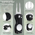 Skylety 4 Pcs Golf Divot Repair Tool - Metal Foldable Switchblade with Magnetic Pop-up Button Ball Marker