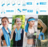 50 Pack MENOLY Cooling Towels, Cooling Towels for Neck and Face, Sweat Microfiber Towel Soft Breathable Towel for Gym