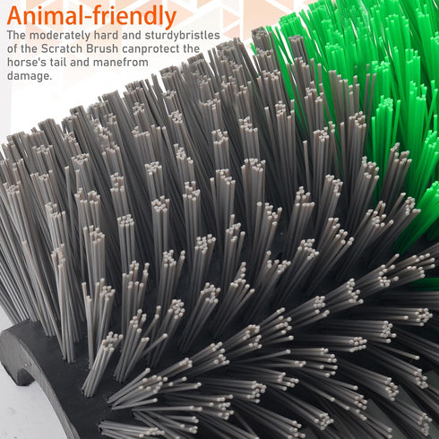 Green Livestock Scratch Brushes - Complete Horse Massage Kit