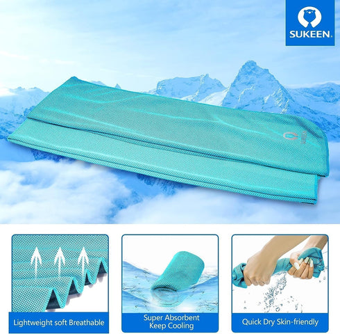 (40"x12"), Sukeen Cooling Towel Soft Breathable Cooling Towels for Neck and Face, Chilly Sweat Towel, Neck Cooling