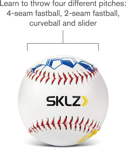 SKLZ Pitch Training Baseball with Finger Placement Markers, White, 1