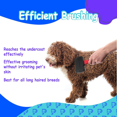 Dog Slicker Brush, Professional Grooming Tool for Goldendoodles, Poodles, and Doodles, Gentle Dematting and Detangling