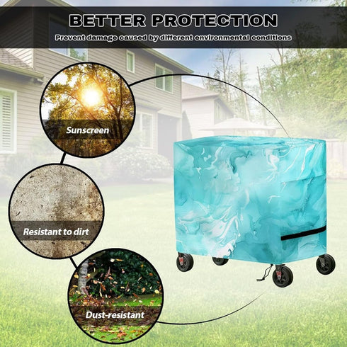 Insulated Cooler Cover with Adjustable Drawstring - Easy Installation Ice Chest Protection