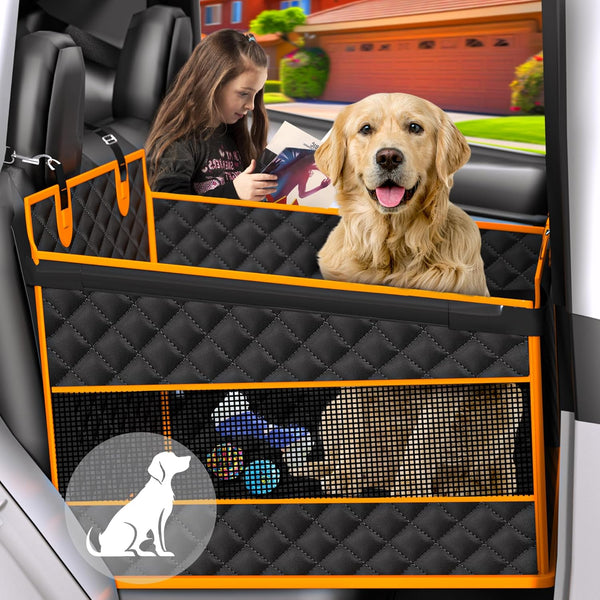 EPN Dog Car Seat for Large Dogs, Foldable Pet Car Seat with