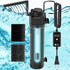 AquaMiracle Aquarium Filter for Green Water, U-V Fish Tank Pump with Timer, Dual Mode for 40-120 Gallon Tanks