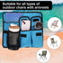 lasuroa 4 Beach Chair Cup Holder Attachment, Beach Chair Drink Bracket Pockets Phone Bag Adjustable Strap Hanging Cup