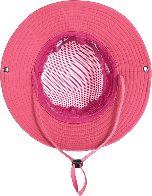 Kids Sun Hat UPF 50+ Protective Bucket Hat for Boys Girls Wide Brim Summer Beach Fishing Safari Adjustable