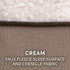Furhaven Pillow Dog Bed for Medium/Small Dogs, Removable Bolsters & Washable Cover - Sherpa & Chenille Sofa - Cream,