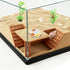 Hermit Crab Hideout Cave with Food Dishes & 2 Aquarium Plants Underground