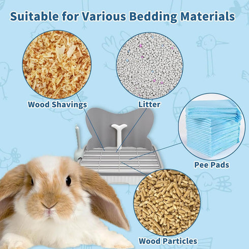 Shinycome Pet Bathroom for Large Canines Detachable Net Tray and Against Slip Base Compact Indoor Plan Training Pad