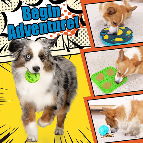 9 Pack Set Forfon All-Around Dog Puzzle Toy -Mentally Stimulating Dog Enrichment Toys for Small to Medium Smart Dogs