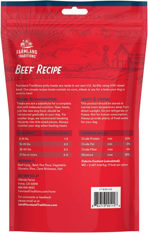 Farmland Traditions Beef Recipe Dog Jerky Sticks (14.4 oz. total (12 pack- 1.2 oz each))