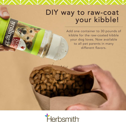 Herbsmith Kibble Seasoning – Freeze Dried Salmon – DIY Raw Coated Kibble Mixer - Dog Food Topper for Picky Eaters, 6.2 oz