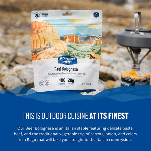 Backpacker's Backpacking 28g 1 Count Pantry Beef Bolognese | Freeze Dried & Camping Food - Emergency Food - Protein