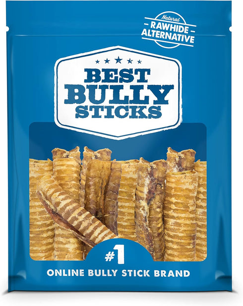 Best Bully Sticks Premium 6 Inch Beef Trachea Dog Chews (20 Pack) - 100% Beef, Grain-Free, All-Natural, Promotes Dental