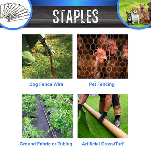 100 Pack of Extreme Dog Fence Staples for Easy above Ground Installation of Your Electric Dog Fence