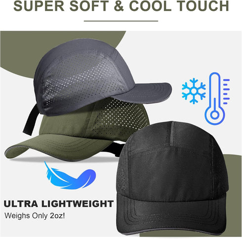 Oversize XXL Men's Quick Dry Baseball Cap, Cooling Breathable Mesh Sports Snapback Hat for Big Head