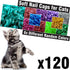 zetpo Glitter Cat Nail Caps, Cat Claw Covers with Adhesives and Applicators (6X Glitter | 120 pcs, M)