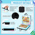 4" Thyle Bingo Jackpot Pattern Seat Cushion Extra Thick Double Seat Cushion with Strap & Handles Comfortable Folding