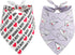 BoomBone Dog Valentines Day Bandana, 2 Pack Triangle Bibs for Medium and Large Dogs