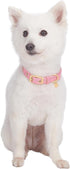 Blueberry Pet Designer Adjustable Dog Collar, Mixed Metallic Thread in Dazzling Tinsel Pink, Neck 7.5-10", for Small