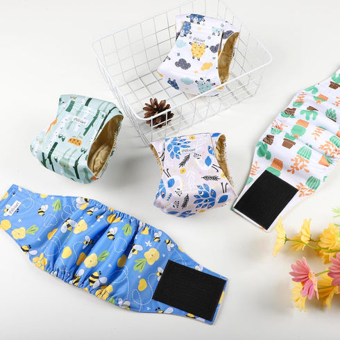 5 Pack Dog Diapers Male Reusable, Belly Bands for Male Dogs, High Absorbing Dog Pee Wraps for Doggie in Incontinence