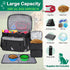 IGOLUMON Large Dog Travel Bag Set, Multi-Pockets Tote Organizer with 2 Food Containers and Bowls