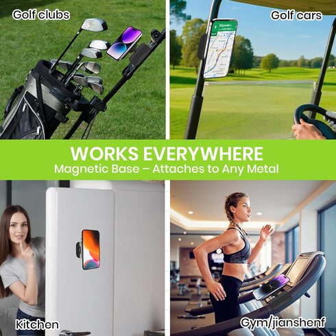 N55 2026 Magnetic Golf Cart Phone Holder, Upgraded Eagle Claw Design for Round Bars & Most Metal Golf Cart Frames