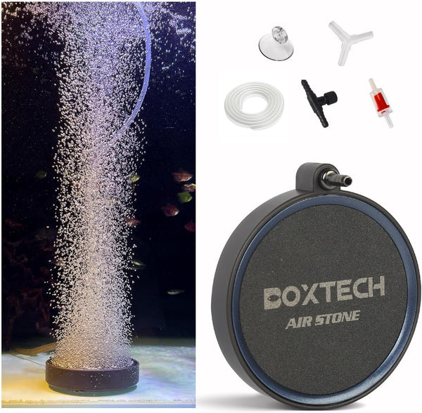 UPETTOOLS Fish Bubbler Kit for Aquarium Fish Tank, 5.1 Inch Oxygen Aerator Stone with Airline Tubing & Check Valve