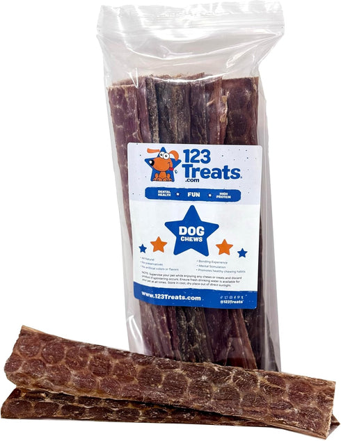 Esophagus Dog Treats - Large Gullet Sticks for Dogs, 12 Inches, 20 Count - 100% Natural Beef Jerky