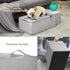 EHEYCIGA Dog Stairs for Bed, 18”H, 4-Step Non-Slip Indoor Ramp for Small Dogs and Cats, Light Grey