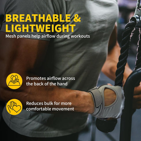 CAMBIVO Workout Gloves for Men & Women, Weight Lifting Gloves with Wrist Support, Non Slip Grip, Breathable Gym Gloves