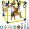 Bhyhok Puppy Play Gym with 8 Hanging Toys, Indoor Activity Gym for Small
