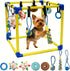 Bhyhok Puppy Play Gym with 8 Hanging Toys, Indoor Activity Gym for Small